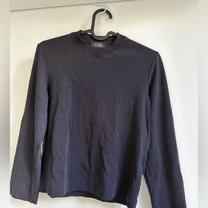 COS navy long sleeve tshirt - boxy fit